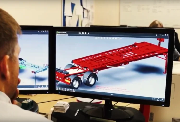 Dennison Employee Designing Trailers